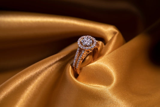 Khatoon Split Shank Diamond Ring, rose gold - LA'AL