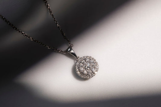 Round Diamond pendant, white Gold - LA'AL